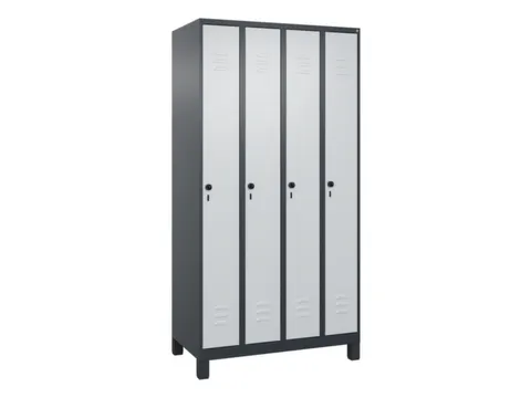 locker,HxBxD 1950x1000x500mm,4vak,vak B 250mm,draaigrendel,voeten