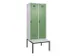locker met bank,voor scheiding van kleding,HxBxD 2120x800x815mm,2vak