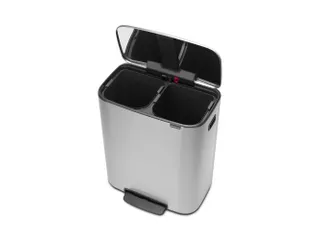Afvalbak Bo Pedaalemmer Mat Staal 2x30 Liter - 4