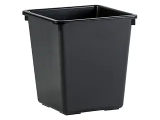 Papierbak Kunststof Vierkant Taps 36cm Hoog Zwart 27 Liter - 2