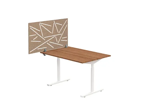 Akoestisch Bureaupaneel met patroon uitsnede 60x120cm Zand