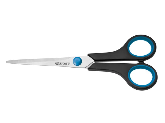 Ciseaux Westcott Easy Grip 18cm en acier inoxydable, poignées souples