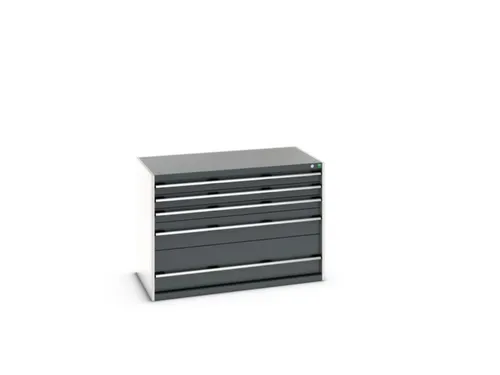 ladekast HxBxD 900x1300x750mm 5laden romp RAL7035 front RAL7016