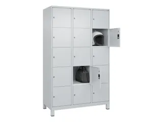 lockerkast,HxBxD 1950x1200x500mm,3x5vakken,vak B 400mm,cil.-slot - 1