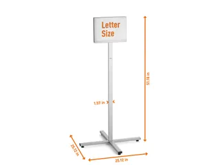 Vloerstandaard info stand outdoor A4 grijs - 13