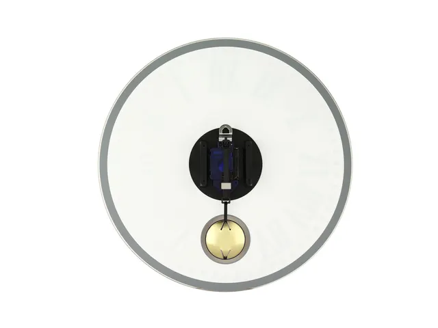 Wandklok Nextime Dia. 43cmx4.2cm Glas Wit 'romana' Romeinse cijfers