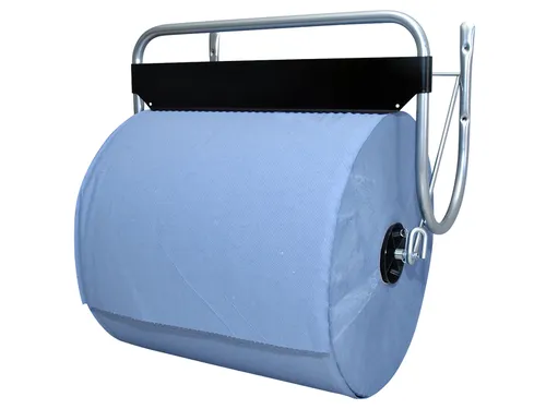 Poetspapierdispenser Euro Products M1 muurstandaard zwart 438304