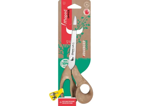 Schaar Maped Office Advanced Wood 21cm links bruin