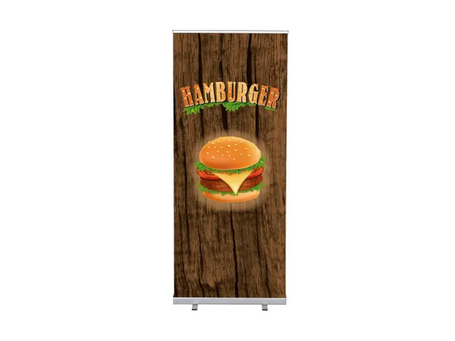 Roll-Banner 85x200 complete set met print "Hamburger"