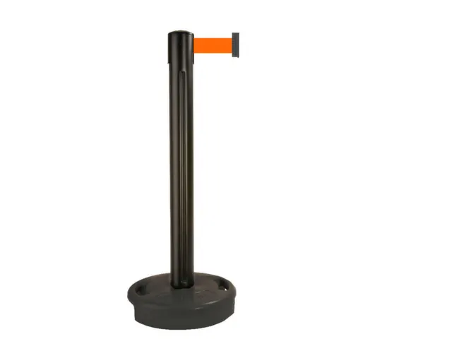 Afzetsysteem Paal Pvc HxØ 970x90mm Band Oranje Paal Zwart