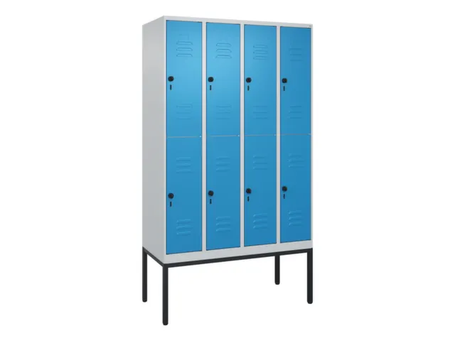dubbeldekse locker,HxBxD 2120x1200x500mm,4x2vak.,vak B 300mm