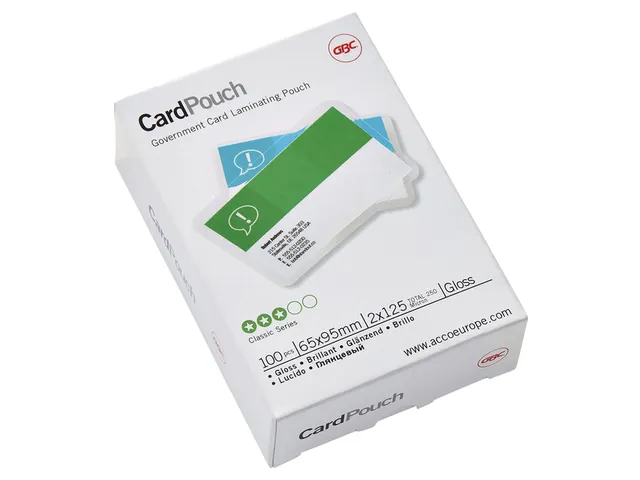 Lamineerhoes Gbc Goverment Card 65x95mm 125 Micron glanzend