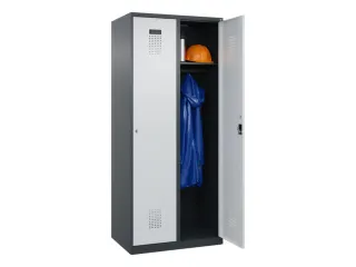 locker,HxBxD 1850x800x500mm,2vak,vak B 400mm,cil.-slot,staand op vloer - 1