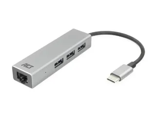 Hub ACT USB-C 3.0 3x USB-A Gigabit ethernet - 1