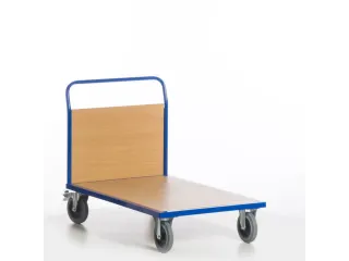 kopwandwagen,draagverm. 600kg,laadvl. LxB 1200x800mm,houtplaat,1wand - 3