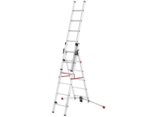 multifunctionele telescoopladder,2x6/1x5,sporten,balk L 3,73m - 4