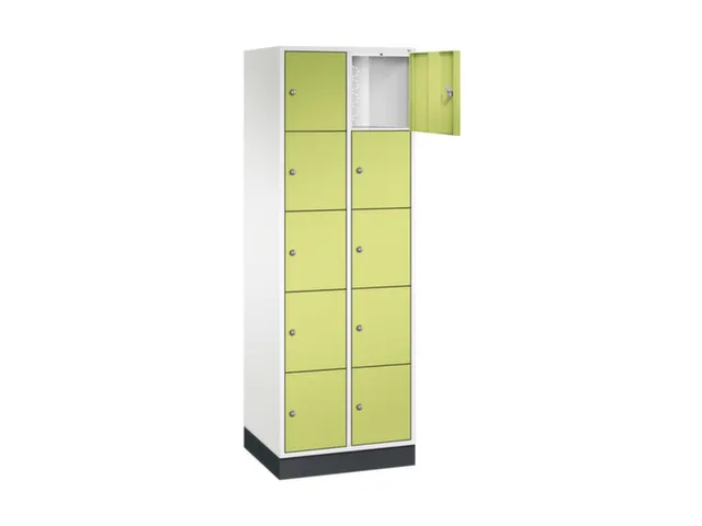 lockerkast,HxBxD 1950x620x500mm,2x5vakken,cil.-slot,sokkel