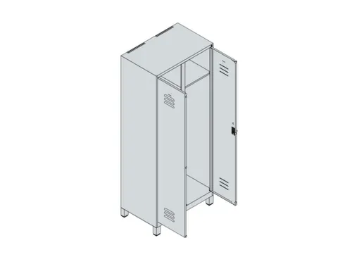 locker voor scheiding van kleding,HxBxD 1950x800x500mm,2vak
