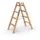 trapladder,beide zijden,2x4sporten,balk L 1,25m,2-dlg.,naaldhout