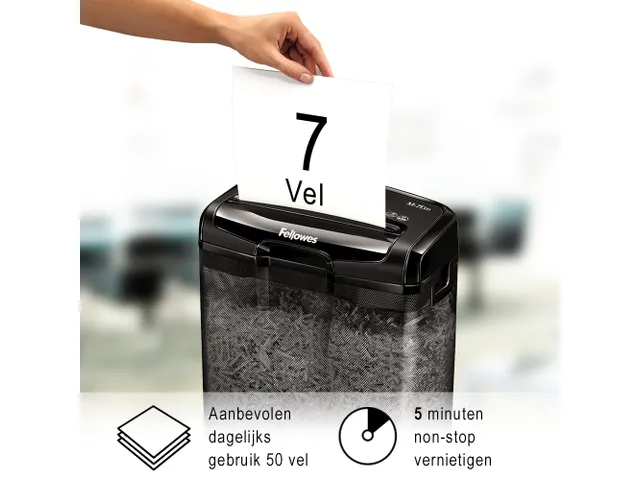 Papiervernietiger Fellowes M-7Cm cross-cut snippers 4x35mm P-4