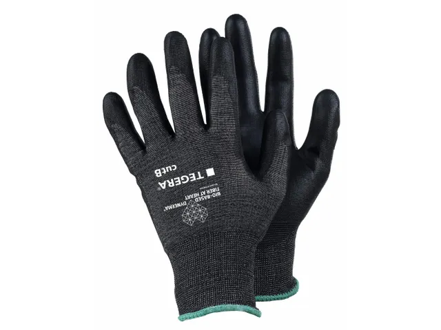 Tegera 906 snijbestendige handschoenen, PU gecoat, zwart, maat 8, per