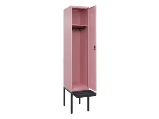 locker met bank,HxBxD 2120x400x815mm,1vak,vak B 400mm,cilinderslot - 1