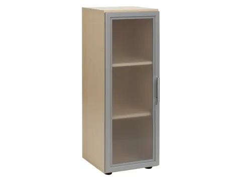 vitrinekast HxBxD 1104x400x420mm 2xhouten vloer 3OH esdoorn