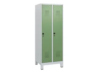 schoollocker,HxBxD 1630x600x500mm,2vak,vak B 300mm,draaigrendel,voeten - 2