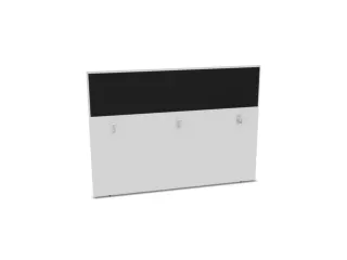 baliepaneel,v. bureau,aanbouw achter,B 1600mm,Bl-wit,BN8033-zwart - 1