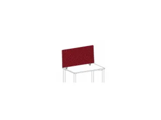 geluidabsorberende tafelscheidingswand,HxB 400x1000mm,wand stof,rood - 1