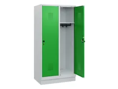 schoollocker,HxBxD 1630x800x500mm,2vak,vak B 400mm,draaigrendel,sokkel