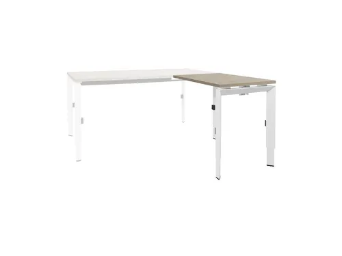 Bureau Linesto N3 aanbouwtafel 120x60cm robson eiken 25mm wit