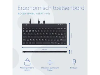 Split Break V2 ergonomisch toetsenbord Azerty BE Zwart bedraad - 6