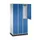 Dubbeldekse garderobekast,RAL 7035/RAL 5010,HxBxD 1950x920x500mm