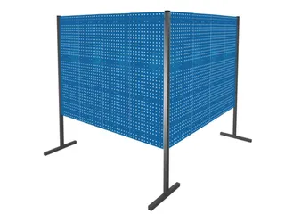 scheidingswand van geperforeerde plaat,dubbel veld 90°,totale B 4000m - 1