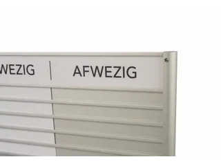 Menoor In-Uit bord 6 namen Aluminium Aanwezig/Afwezig Wit - 3