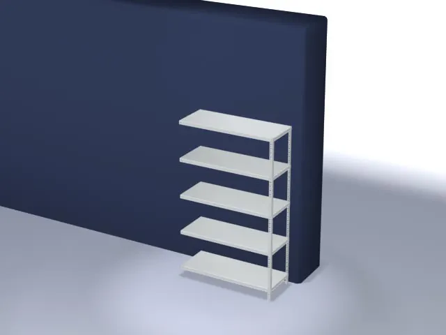 magazijnstelling,aanbouwveld,HxBxD 2000x1300x500mm,vaklast 125kg