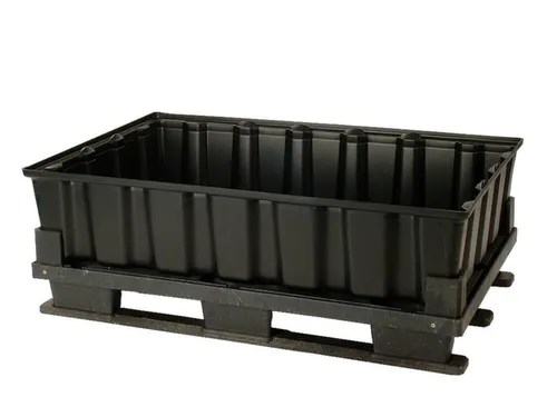PE-opvangbak,v. 2x200l vat,opvangvol. 220l,HxBxD 420x1220x820mm