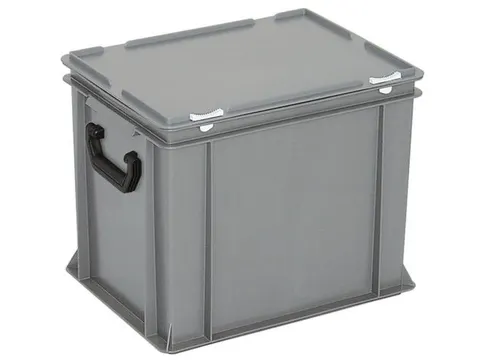 Euronorm Koffer Pe Hxlxb 330x400x300mm 31l 2 Handgrepen Grijs