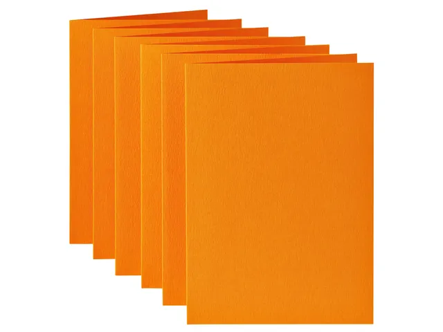 Correspondentiekaart Papicolor dubbel 105x148mm oranje pak à 6 stuks