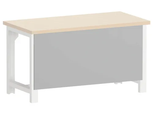 achterwandlijst,v. werkbank,HxBxD 662x1500x24mm,lichtgrijs