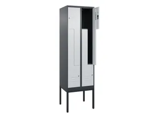 Z-garderobekast,HxBxD 2120x600x500mm,vak B 150/300mm,cil.-slot - 2
