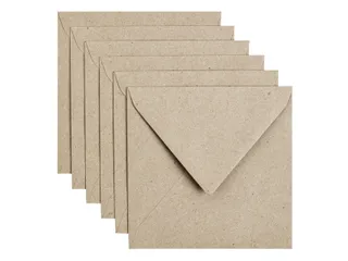 Envelop Papicolor 140x140mm kraft grijs pak à 6 stuks - 1