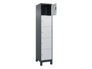 lockerkast,HxBxD 1950x400x500mm,1x5vakken,vak B 400mm,cil.-slot,voeten - 1