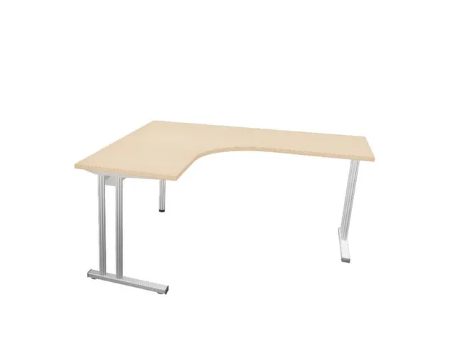 bureau in vrije vorm,HxBxD 740x1600x1400mm,vrije vorm,NE-esdoorn