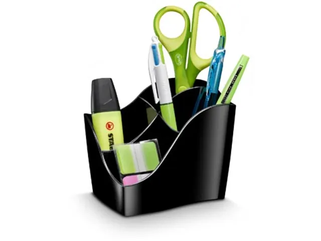 Ellypse GreenSpirit plumier avec 4 compartiments, noir