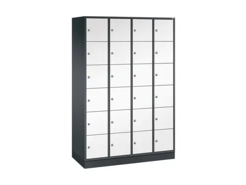 lockerkast,HxBxD 1950x1220x500mm,4x6vakken,cil.-slot,sokkel