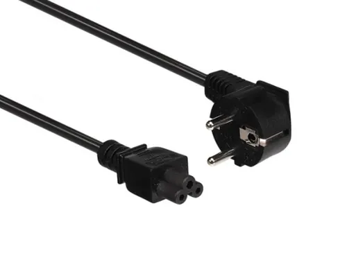 Voedingskabel CEE 7/7 90° + C5 L=1.8m H05VV-F 3G0.75mm²