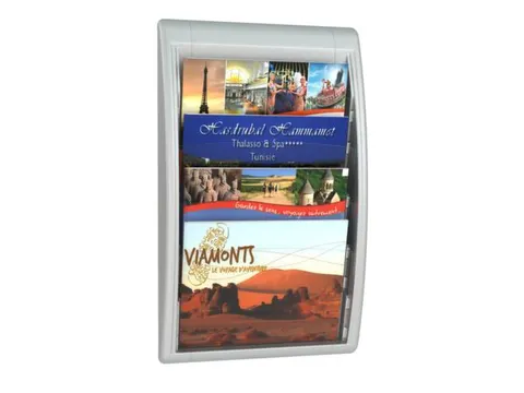 wandfolderhouder HxBxD 650x395x95mm 4x vak 240x320mm aluminium