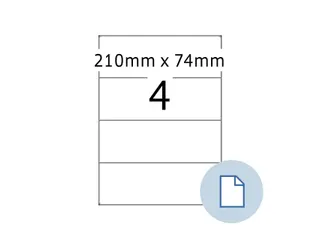 Etiket HERMA 8405 A4 EXPRESS 500 210x74 mm wit 2000stuks - 1